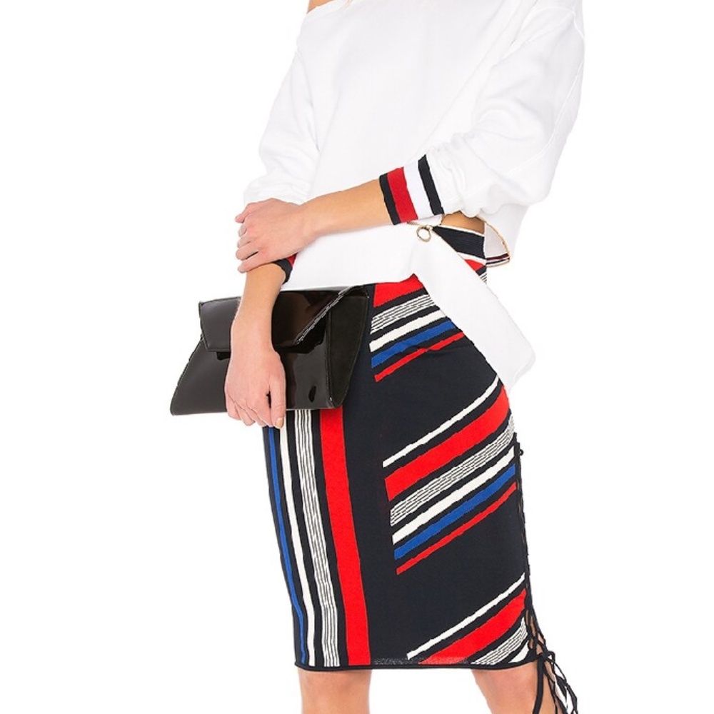 NWT TOMMY X GIGI Gigi Hadid Intarsia Skirt Size: M